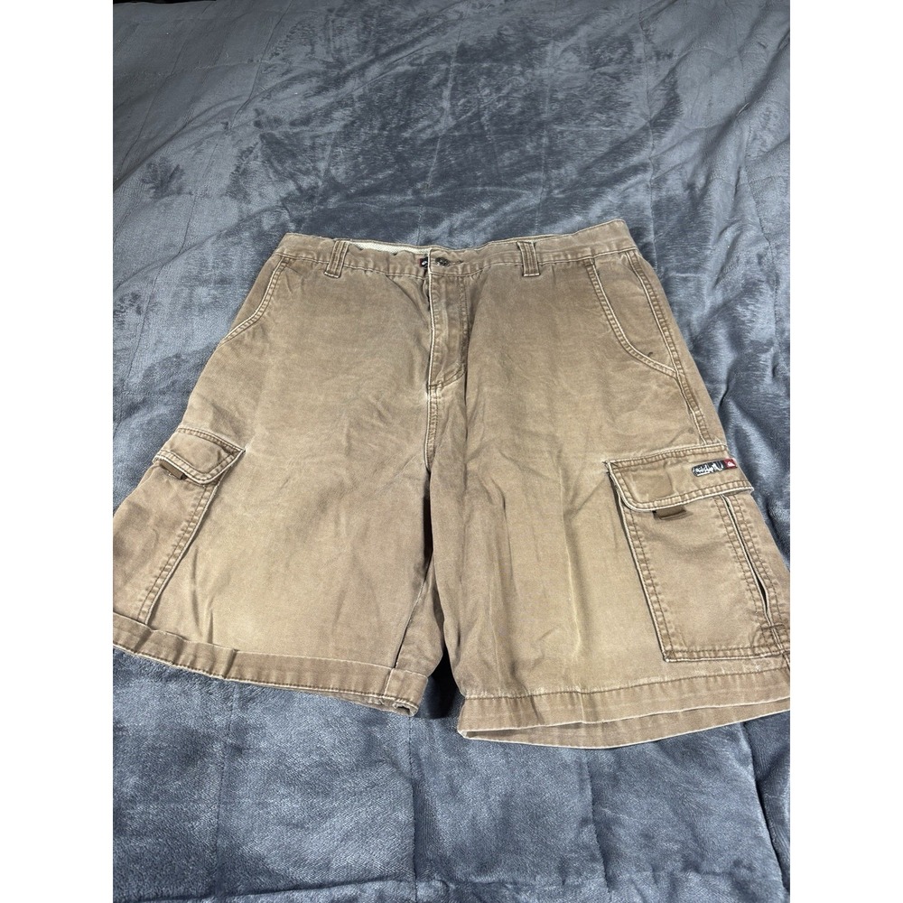 Vintage Y2K Quiksilver Baggy‎ Cargo Skate Shorts Size 34